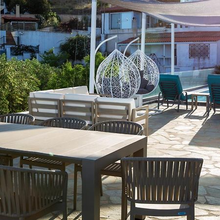 Villa Luna Private Heated Hydro Pool Bbq Beach 4Min Agia Marina Mikrolimanou Kültér fotó