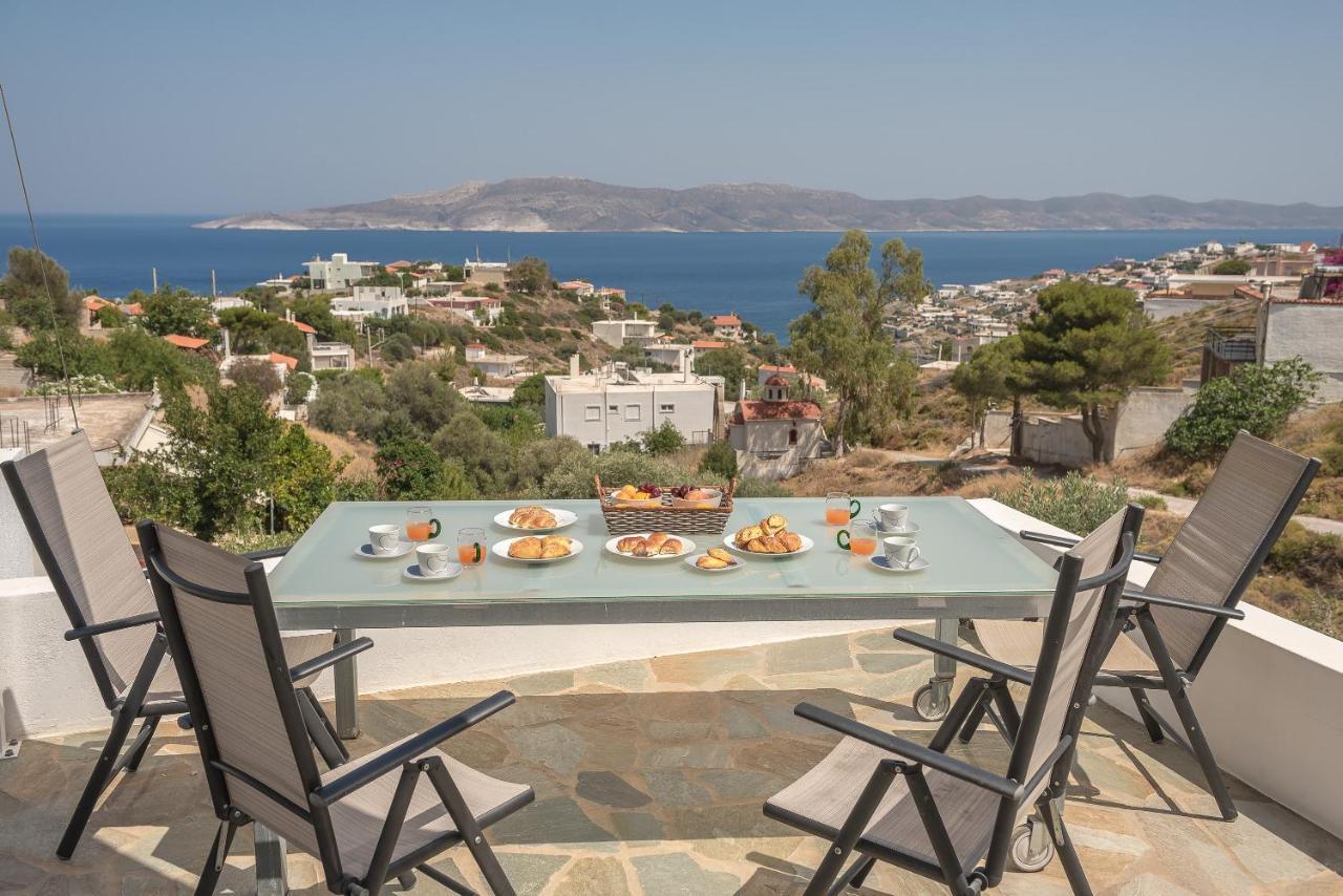 Villa Luna Private Heated Hydro Pool Bbq Beach 4Min Agia Marina Mikrolimanou Kültér fotó