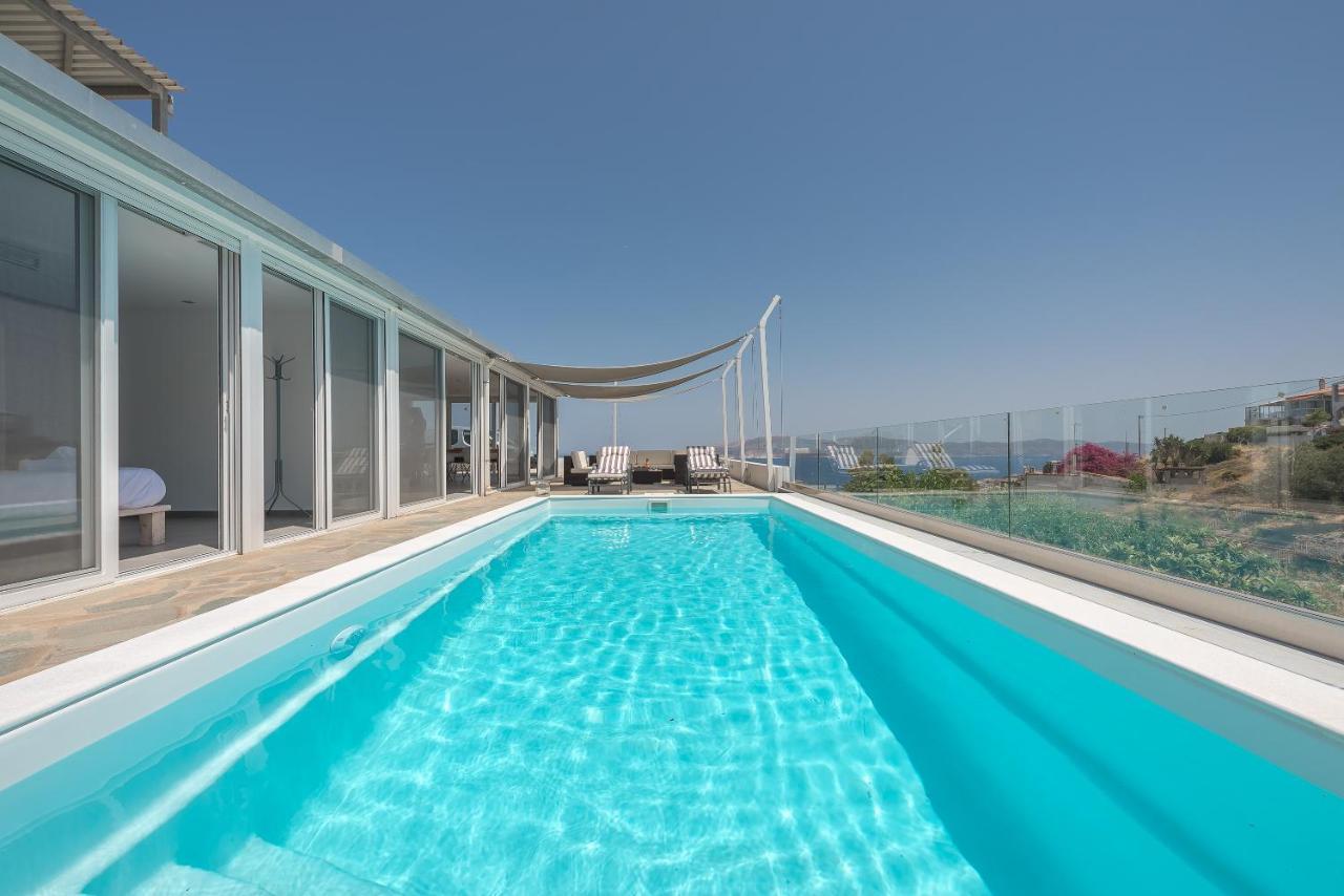 Villa Luna Private Heated Hydro Pool Bbq Beach 4Min Agia Marina Mikrolimanou Kültér fotó