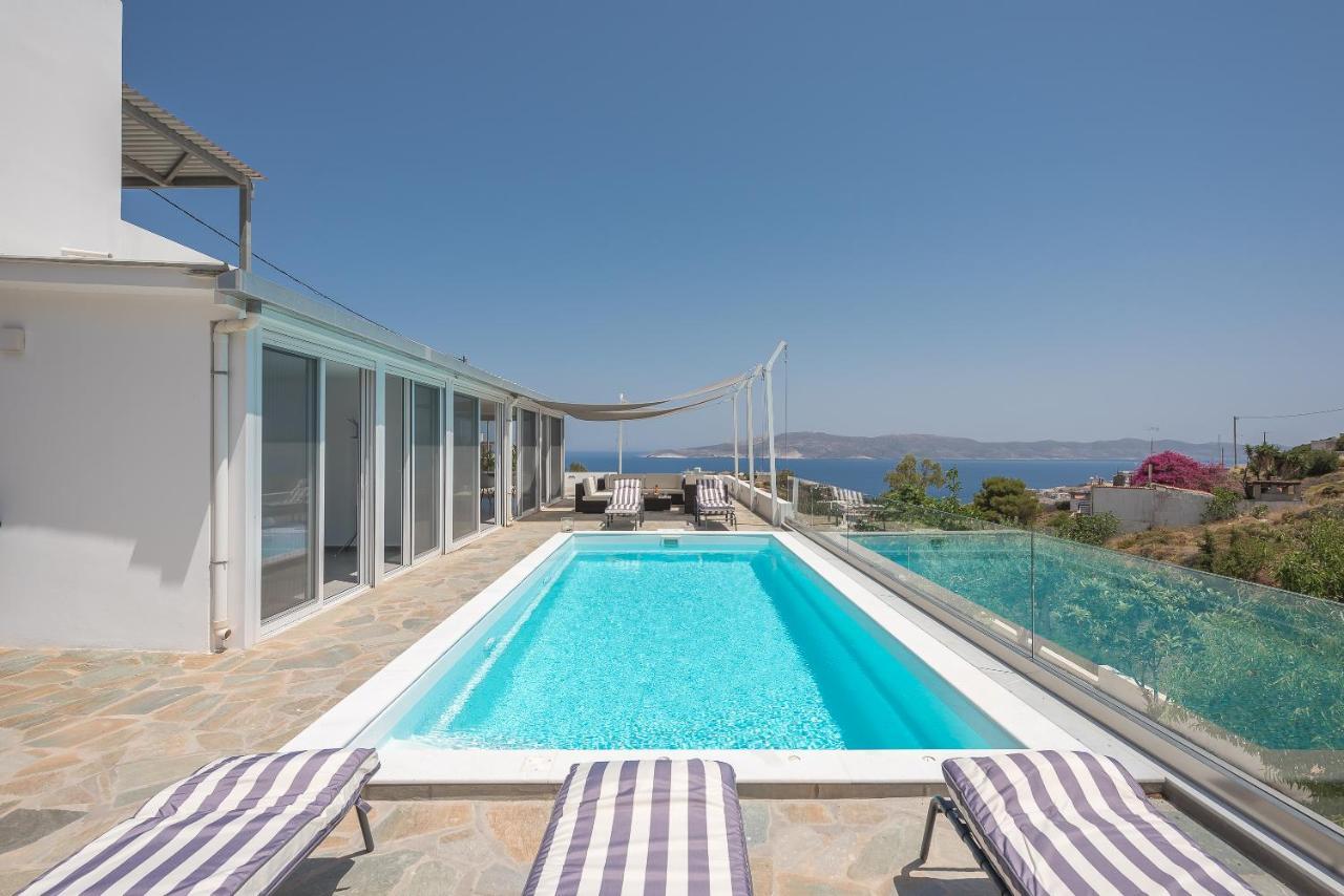Villa Luna Private Heated Hydro Pool Bbq Beach 4Min Agia Marina Mikrolimanou Kültér fotó