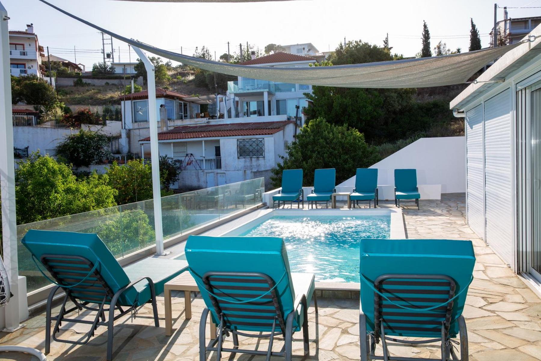 Villa Luna Private Heated Hydro Pool Bbq Beach 4Min Agia Marina Mikrolimanou Kültér fotó